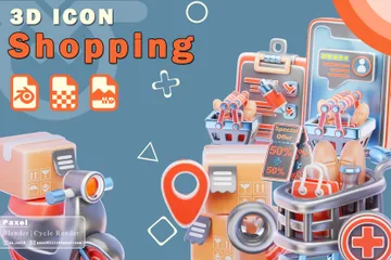 Compras Pacote de Icon 3D