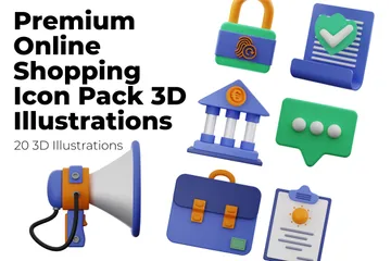 Compras en línea Vol 3 Paquete de Illustration 3D