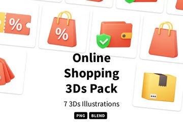 Compras online Pacote de Icon 3D