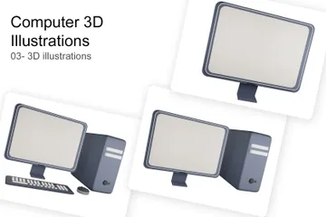 コンピューター 3D Illustrationパック