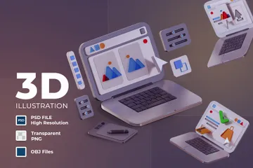 컴퓨터 3D Icon 팩