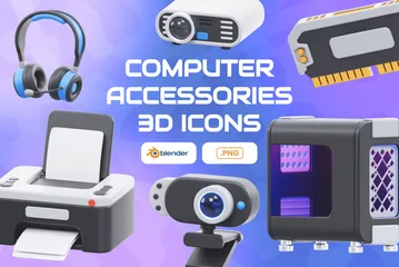 Computer Accessories 3D Icon Pack