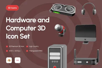Computer And Hardware 3D Icon Pack