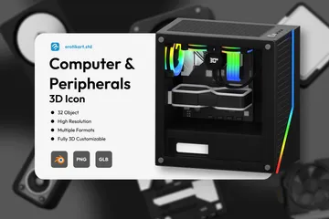 Computer And Peripherals 3D Icon Pack