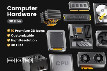 컴퓨터 하드웨어 3D Icon 팩