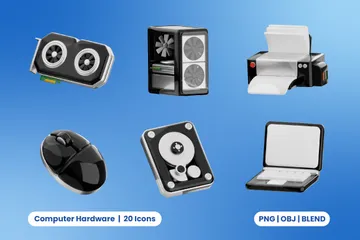 Computer Hardware 3D Icon Pack