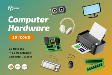 Computer Hardware 3D Icon Pack