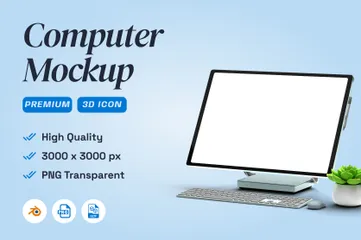 Computer Mockup 3D Icon Pack