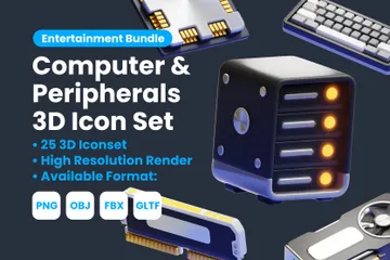 Computer und Peripheriegeräte 3D Icon Pack