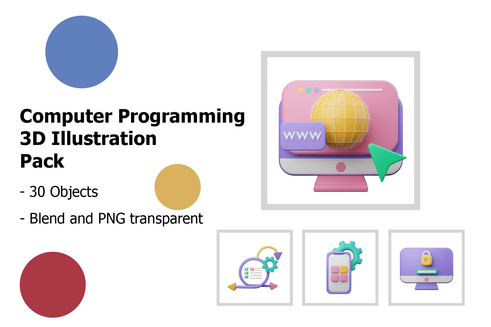 Premium Computer Programming 3D Illustration pack from Design ...