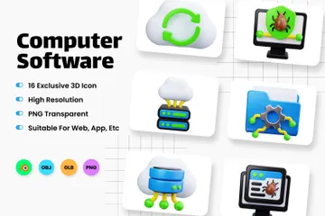 Computer Software 3D Icon Pack