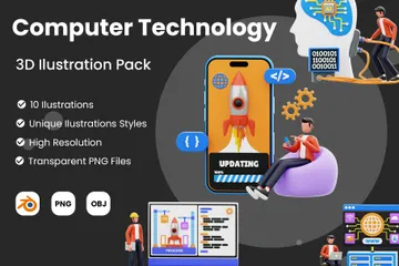 Computertechnologie 3D Illustration Pack