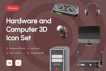 Computer und Hardware 3D Icon Pack