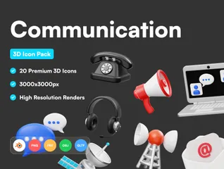 Comunicación Paquete de Icon 3D