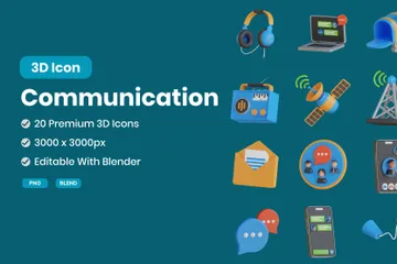 Comunicación Paquete de Icon 3D