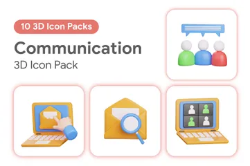 Comunicación Paquete de Icon 3D