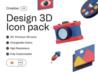 Conception de l'interface utilisateur Pack 3D Icon