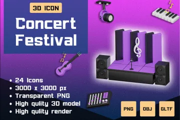 Concert 3D Icon Pack