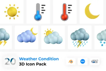 Les conditions météorologiques Pack 3D Icon