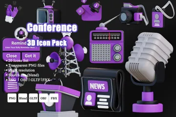 Conference 3D Illustration Pack