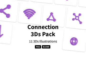 Connection 3D Icon Pack
