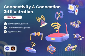 Connectivity 3D Icon Pack
