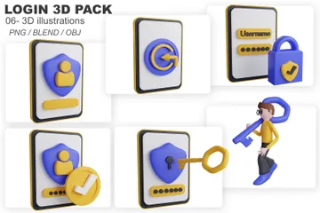 Se connecter Pack 3D Icon