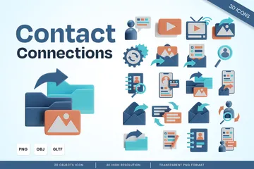 Connexion & Contact Pack 3D Icon