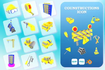 Construção Pacote de Icon 3D