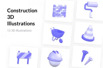 Construção Pacote de Icon 3D