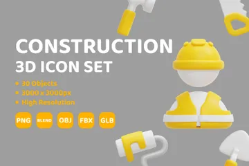 Construção Pacote de Icon 3D