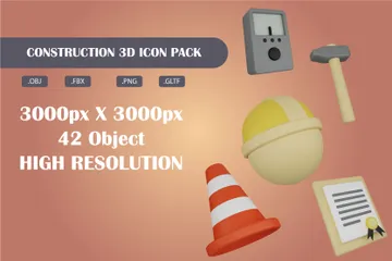 Construção Pacote de Icon 3D