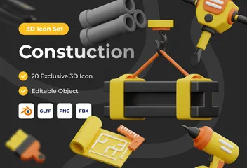 Construção Pacote de Icon 3D