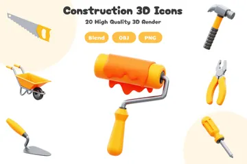 Construção Pacote de Icon 3D