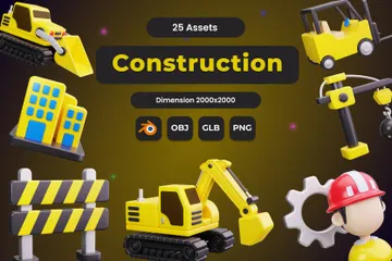 Construção Pacote de Icon 3D