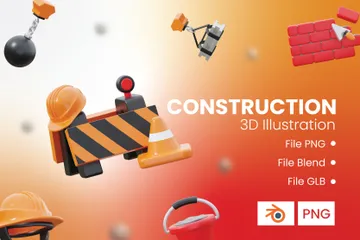 Construção Pacote de Icon 3D