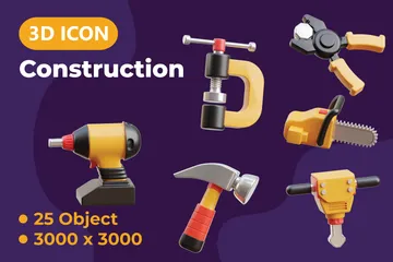 Construção Pacote de Icon 3D