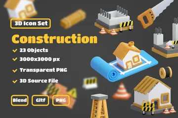 Construção 3D Icon 팩