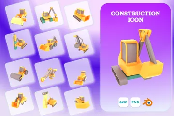 Construção Pacote de Icon 3D