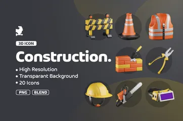 Construção Pacote de Icon 3D