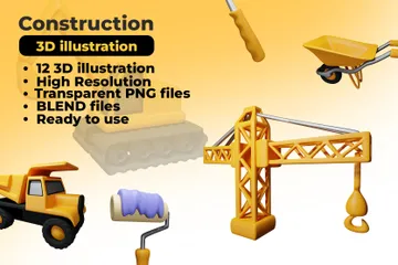 Construcción Paquete de Icon 3D