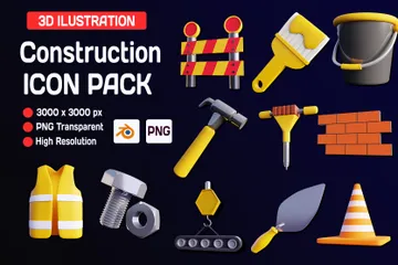 Construcción Paquete de Icon 3D