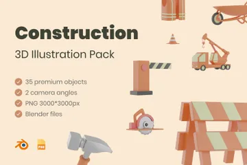 Construction Pack 3D Illustration