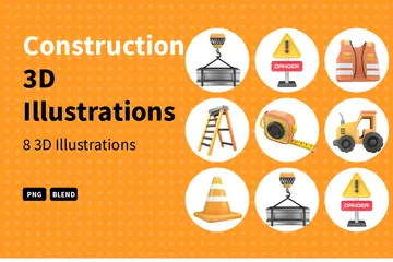 Construction 3D Illustration Pack