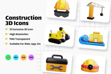 Construction 3D Icon Pack