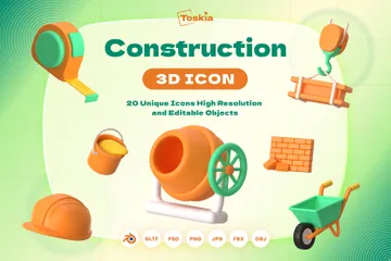 Construction 3D Icon Pack