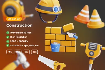 Construction 3D Icon Pack