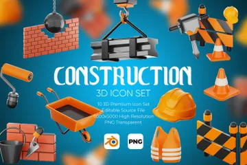 Construction 3D Icon Pack