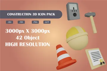 Construction 3D Icon Pack