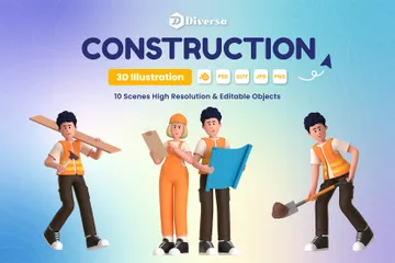 Construction 3D Illustration Pack